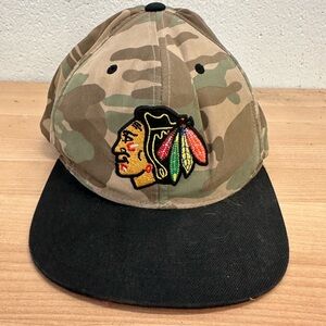 Mitchell & Ness Chicago Blackhawks NHL Camo Snapback Hat Adjustable Cap